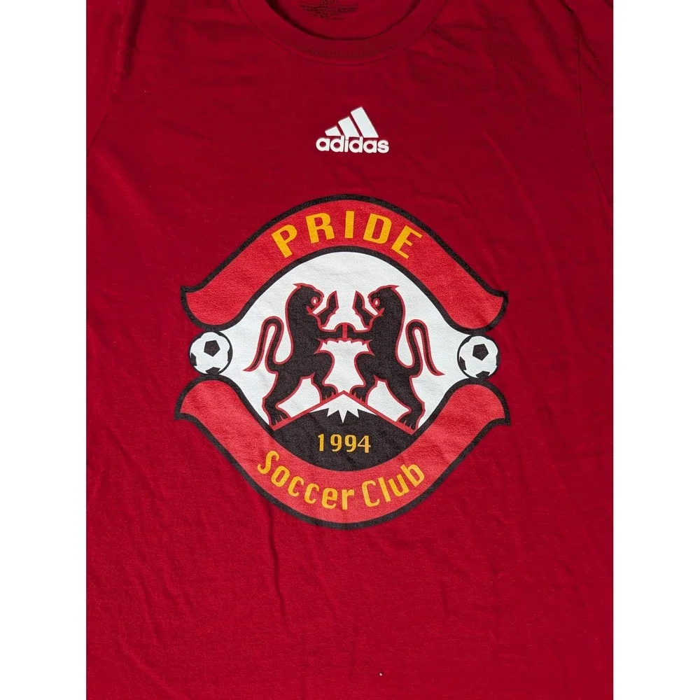 Adidas Mens Red Pride Soccer Club 1994 Graphic Amplifier Tee Shirt 5950